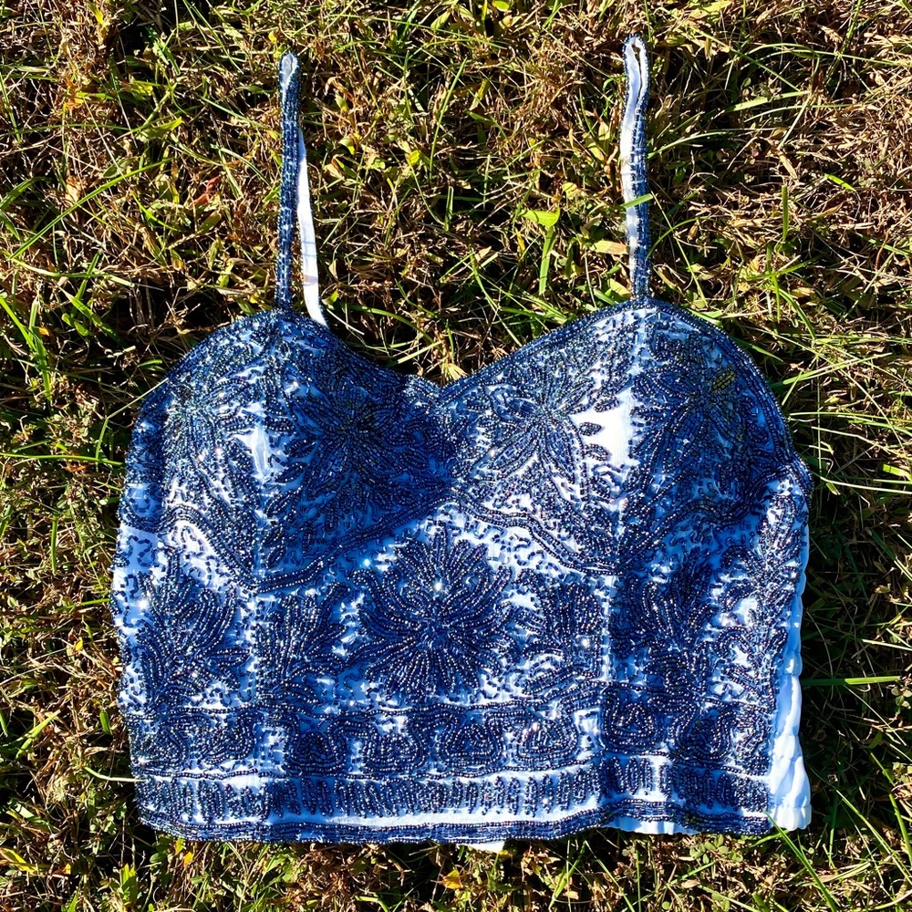 “Yatzil” Beaded Corset Top